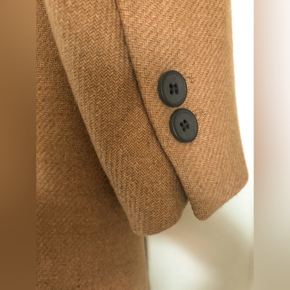 Zara Taupe Brown Fitted Wool Blend Coat - Picture 8 of 14